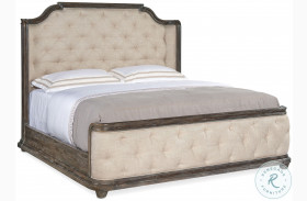 Traditions Rich Brown With Grey Undertones Upholstered Shelter Bed