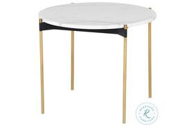 Pixie White And Gold Side Table