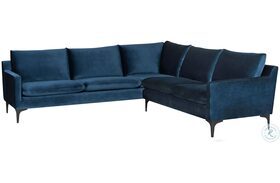 Anders Midnight Blue L Sectional