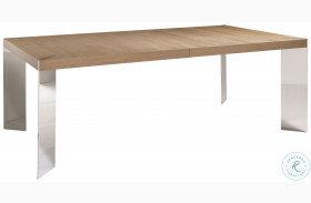Modulum Polished Stainless Steel And Sahara Dining Table