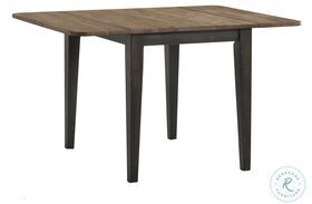 Harper Brushed Brown and Pecan 50" Drop Leaf Extendable Dining Table