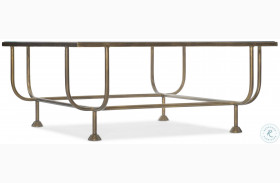 Commerce And Market Bronze Metal Kiara Square Cocktail Table