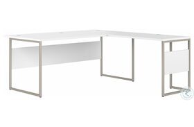 Hybrid White 72" Small L Shaped Desk