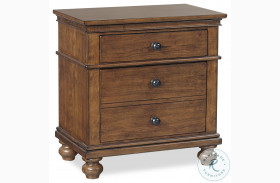 Oxford Whiskey Brown 2 Drawer Nightstand