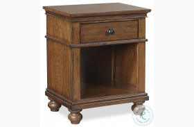 Oxford Whiskey Brown 1 Drawer Nightstand