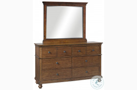 Oxford Whiskey Brown Dresser with Landscape Mirror