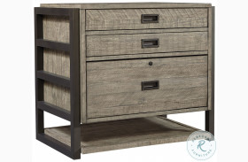 Grayson Cinder Grey Distressed Combo File Cabinet