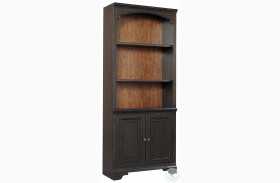 Hampton Black Cherry Door Bookcase