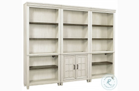 Caraway Aged Ivory 3 Piece Bookcase Wall