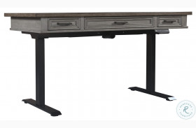 Caraway Aged Slate 60" Adjustable Lift Top Desk