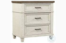 Caraway Aged Ivory 2 Drawer Nightstand