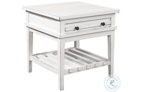 Reeds Farm Weathered White End Table