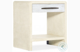 Cascade Burlap And Soft White And Champagne 1 Drawer 26" Nightstand