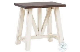Pinebrook Prairie White Chairside Table