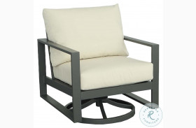 Edgewater Charcoal And Oyster Outdoor Swivel Chair