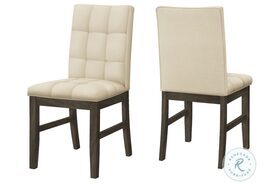 1376 Cream Upholstered Dining Chair Set Of 2