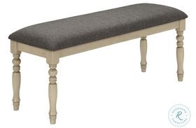 1393 Gray Upholstered Bench