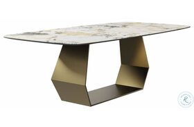 Ibiza Etoile De Rex Symphonie And Pearl Champagne 79" Dining Table