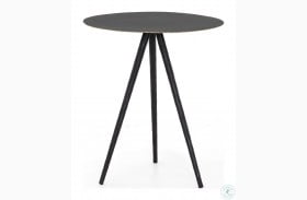 Trula Rubbed Black End Table