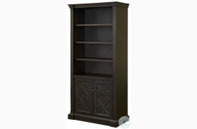 Kingston Dark Brown Bookcase With Doors