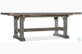 Beaumont Soft Grey 84" Rectangular Extendable Dining Table