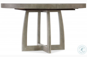 Affinity Gray 48" Round Pedestal Extendable Dining Table