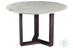 Jinxx Gray Marble And Charcoal Dining Table