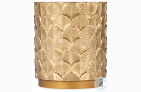 Melange Gold Gail Scalloped Round Accent Table