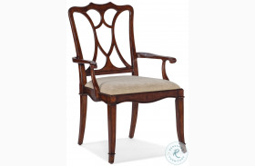 Charleston Sand And Brown Arm Chair Set Of 2