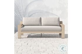 Monterey Stone Grey And Washed Brown Outdoor Loveseat