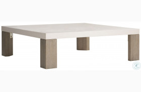Lorenzo Vintage Cream And Flint Square Cocktail Table