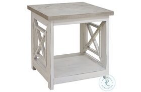 Willa White And Gray Square End Table