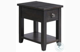 Kahlil Espresso 1 Drawer Chairside Table