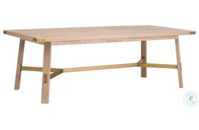 Klein Honey Oak And Brushed Gold Dining Table