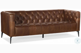 Nicolla Saddlebag Lodge Leather Stationary Sofa