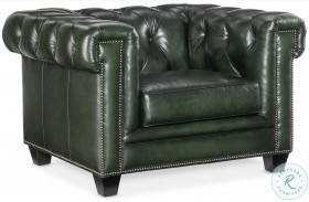 Charleston Black Tufted Leather Chair