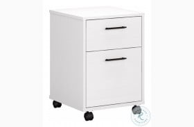 Key West Pure White Oak 2 Drawer Mobile File Cabinet