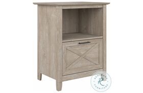 Key West Washed Gray Lateral File Cabinet With Shelf