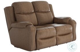 Marvel Taupe Reclining Loveseat with Power Headrest
