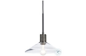 Chaness Clear And Antiqued Black Pendant Light