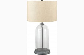 Manelin Gray Glass Table Lamp