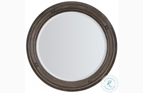 Traditions Rich Brown Round Mirror