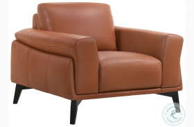 Como Terracotta Leather Chair