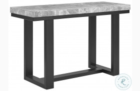 Lucca Gray Marble And Espresso Sofa Table