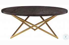 Atala Brown Brushed Gold Coffee Table