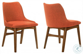 Azalea Orange Side Chair Set of 2