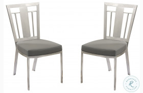 Cleo Gray Contemporary Dining Chair Set of 2