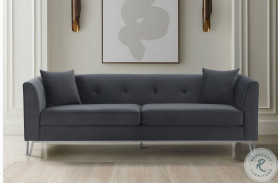 Everest Gray Fabric 90" Sofa