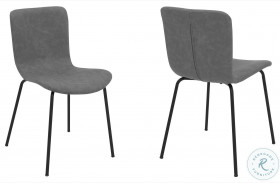 Gillian Light Gray Fabric Modern Dining Chair Set of 2