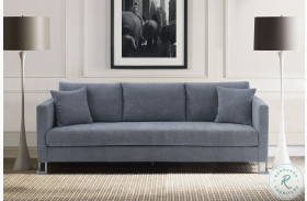 Heritage Gray Fabric Upholstered Sofa